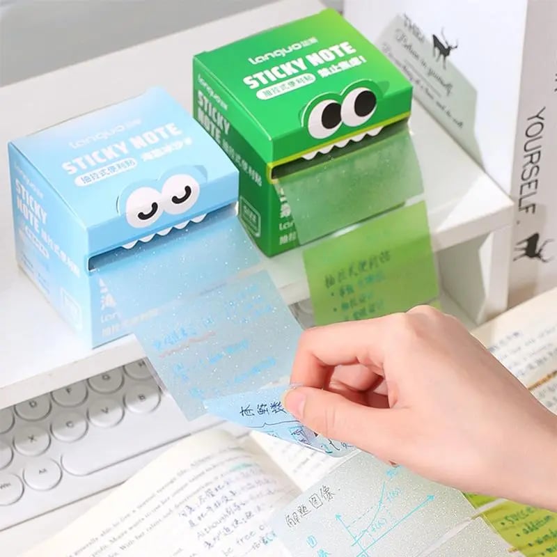 🌈Cute Monster Pattern Sticky Note (105 Sheets/Roll)