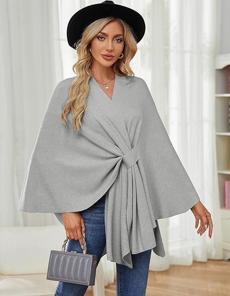 🏆No. 1 Seller In The Fall💥🔥Elegant Solid Color Cape Shawl
