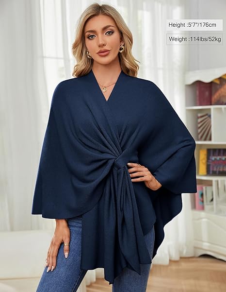 🏆No. 1 Seller In The Fall💥🔥Elegant Solid Color Cape Shawl