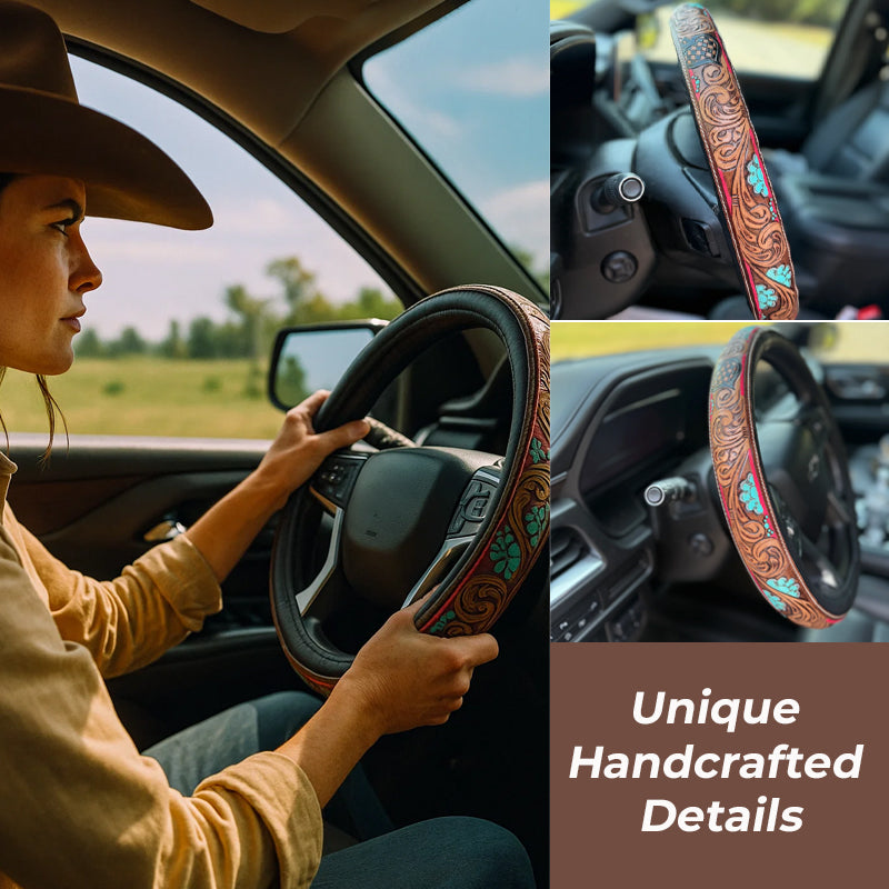 🤠 Western Cowboy Steering Wheel Cover – Ride in Style!
