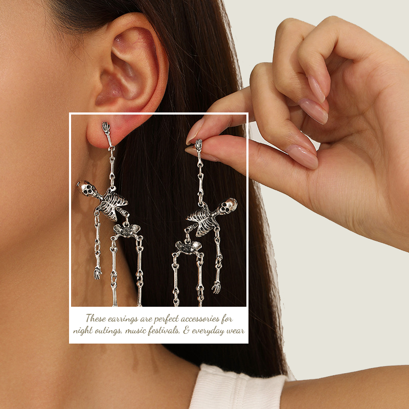 💀 Edgy Skull Earrings✨ Nickel-Free & Bold Style