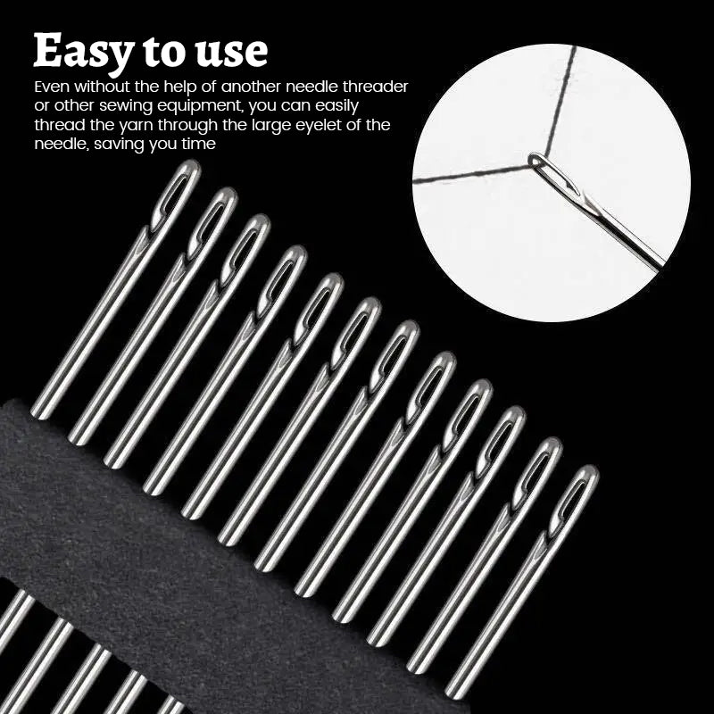 🔥EasyThread Self-Threading Sewing Needles