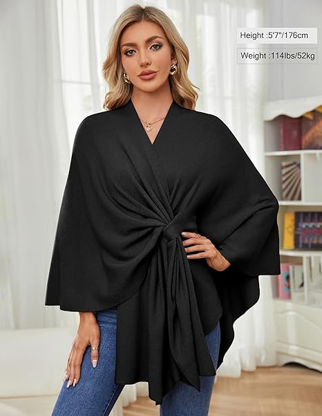 🏆No. 1 Seller In The Fall💥🔥Elegant Solid Color Cape Shawl