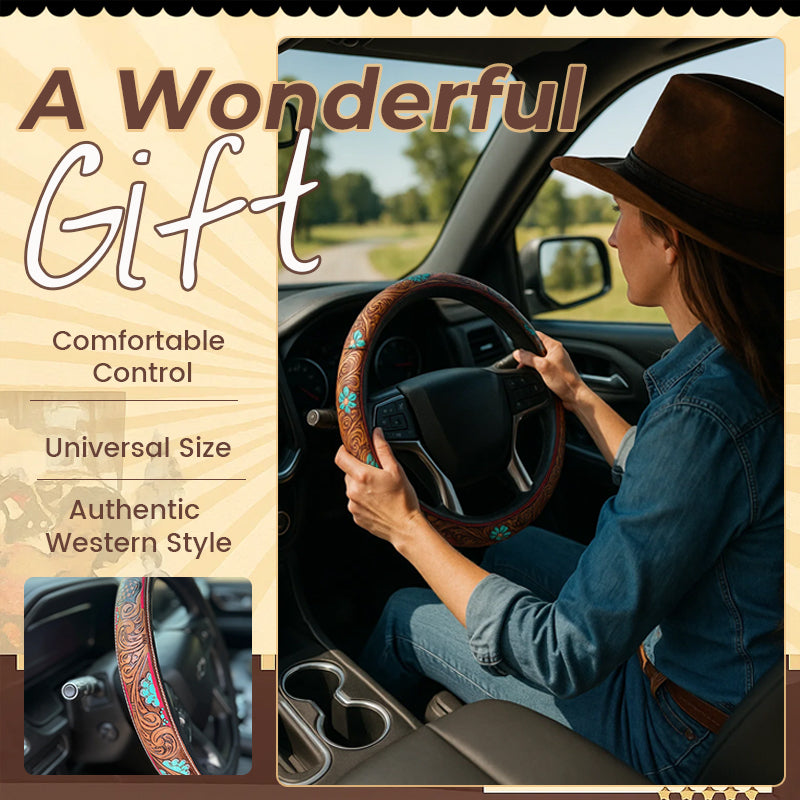 🤠 Western Cowboy Steering Wheel Cover – Ride in Style!