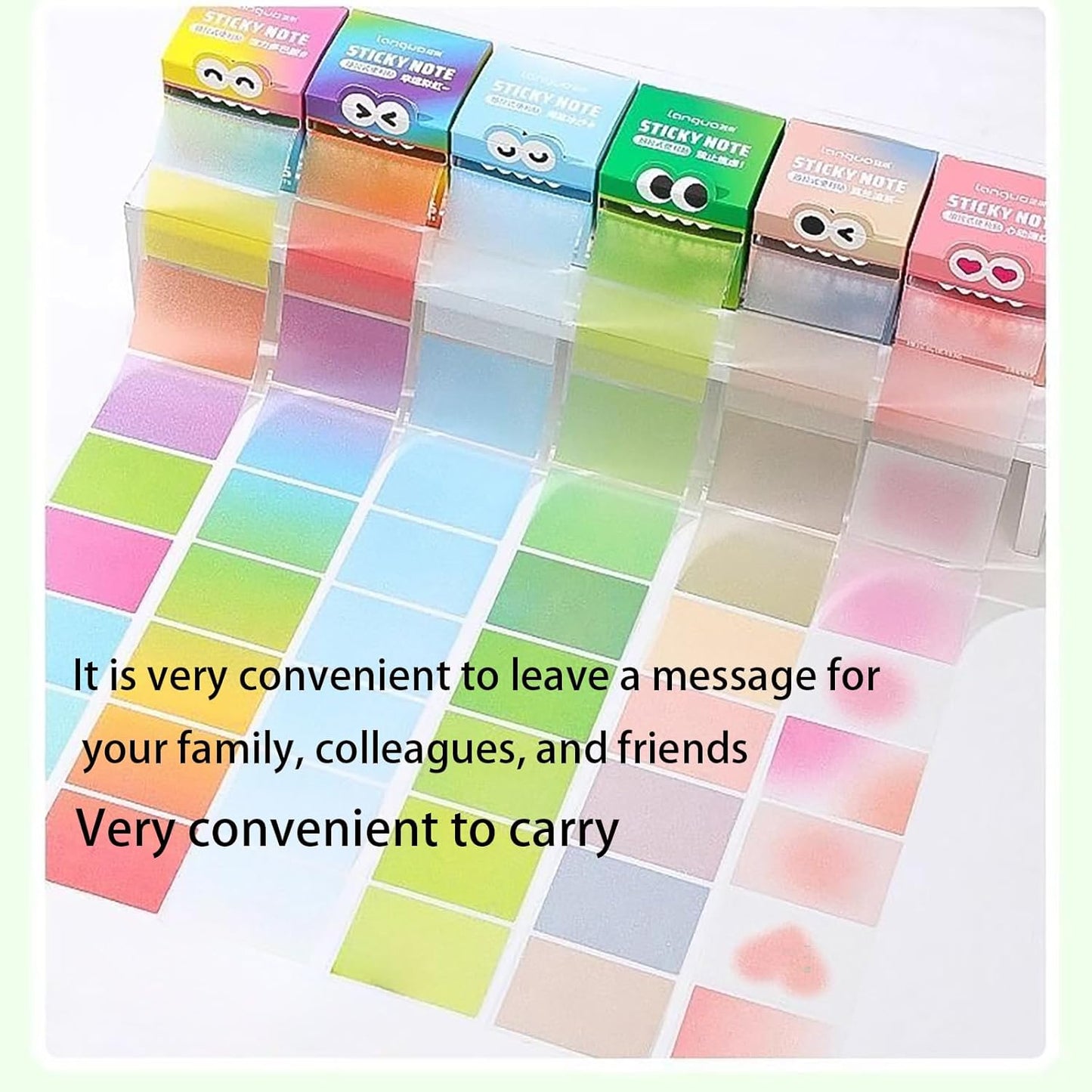 🌈Cute Monster Pattern Sticky Note (105 Sheets/Roll)