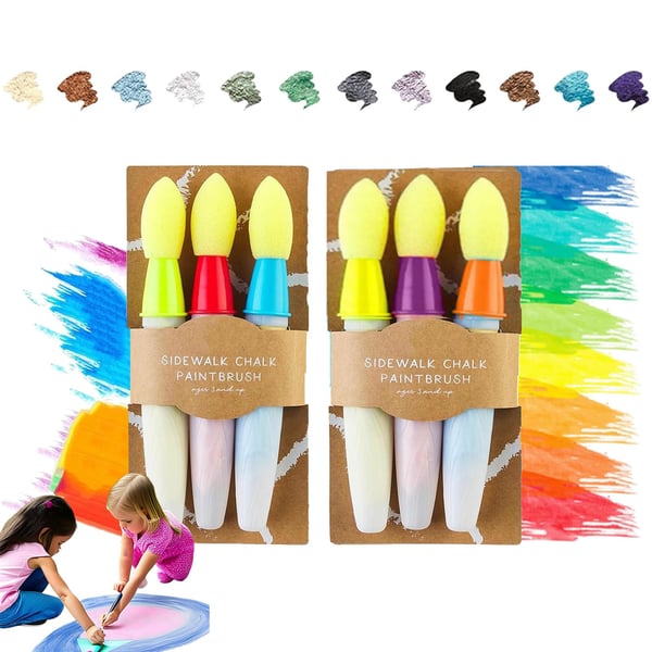 🌈 Sidewalk Chalk Paint Brush Set