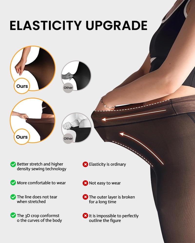 🔥LAST DAY 49% OFF👍🏻Flawless Legs Skin Toned Fleece Lined Tights