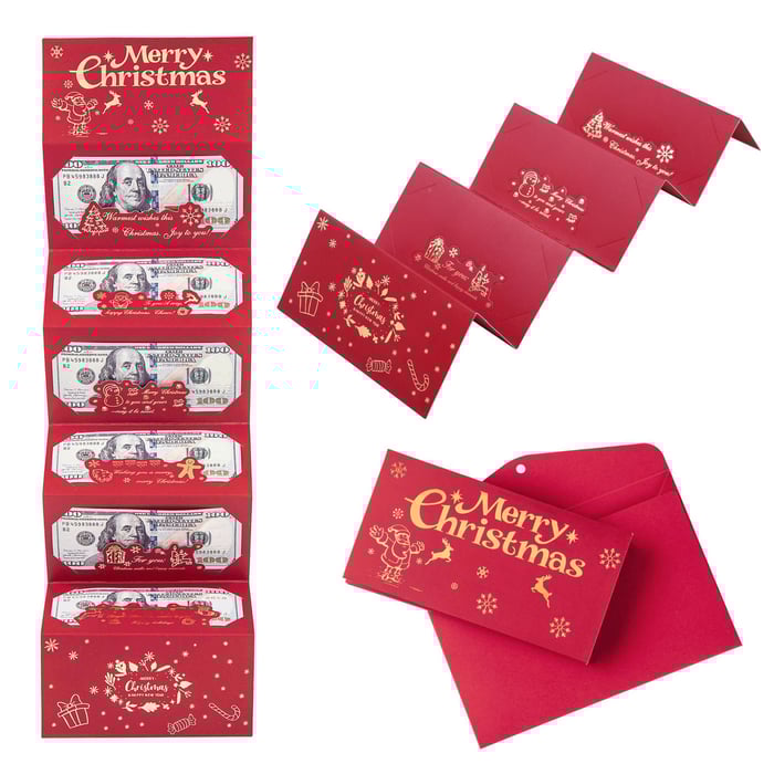 🎅💸 Christmas Cash Envelope with Money Clip
