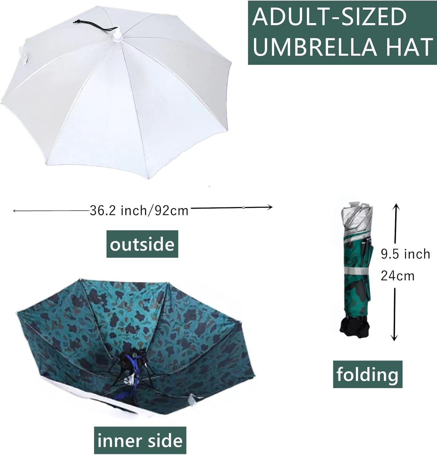 🔥Hands-Free Wearable Sun & Rain Umbrella Hat