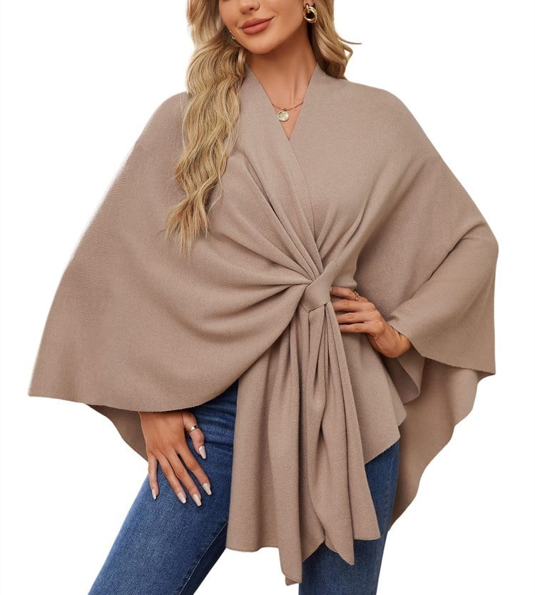🏆No. 1 Seller In The Fall💥🔥Elegant Solid Color Cape Shawl