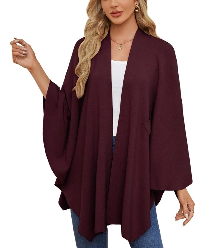🏆No. 1 Seller In The Fall💥🔥Elegant Solid Color Cape Shawl