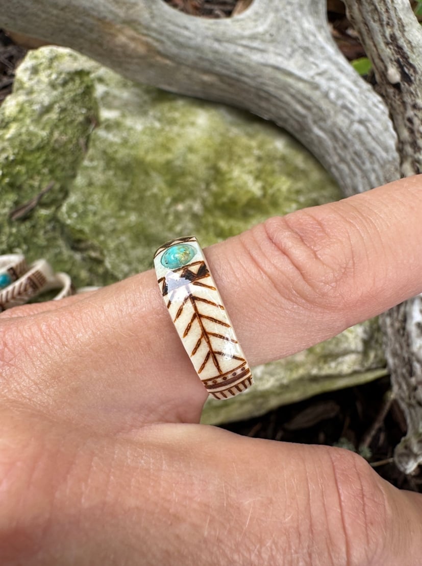 🔥LAST DAY 49% OFF💍Hand Carved Antler Ring🌏Made From Natural Shed Antlers