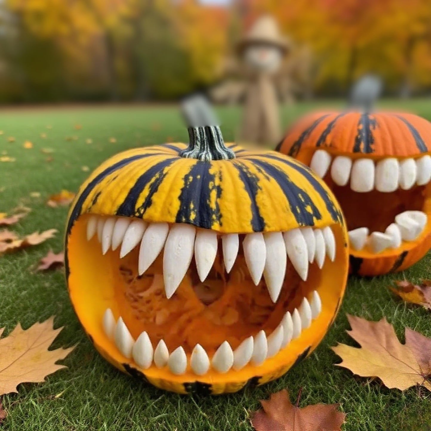 Fun Halloween Pumpkin Teeth Decorations