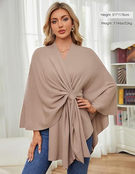 🏆No. 1 Seller In The Fall💥🔥Elegant Solid Color Cape Shawl