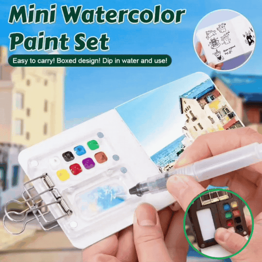 🔥🎨 Walnut Wood Box Watercolor Paint Set