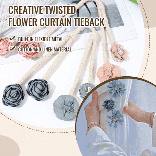 🌸✨Creative Twisted Flower Curtain Tieback