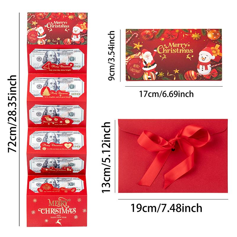 🎅💸 Christmas Cash Envelope with Money Clip