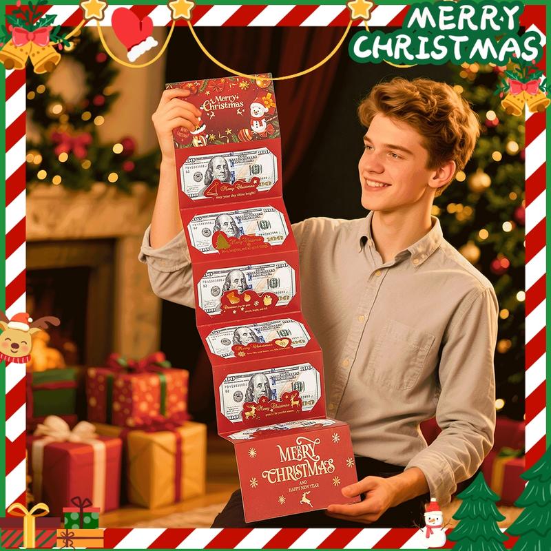 🎅💸 Christmas Cash Envelope with Money Clip